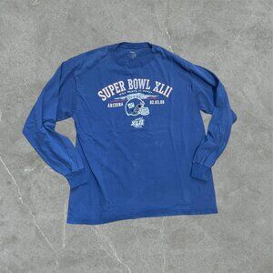 Vintage New York Giants XLII 2008 Super Bowl Champs Tee (slight rips and stains)